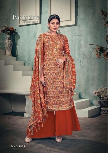 Sat Pashmina Vol 15 Designer Dress Material With Shawl Collection