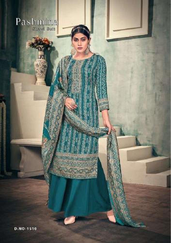 Sat Pashmina Vol 15 Designer Dress Material With Shawl Collection