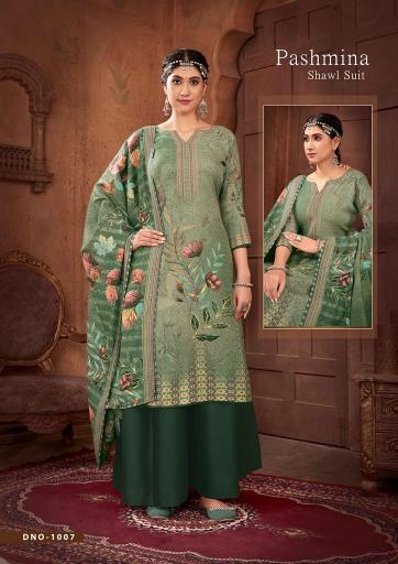 Sat Pashmina Vol 16 Designer Dress Material With Shawl Collection