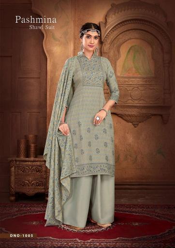 Sat Pashmina Vol 16 Designer Dress Material With Shawl Collection