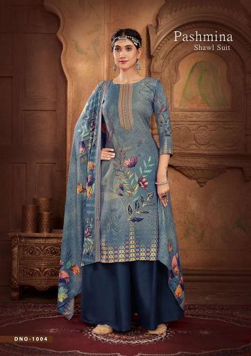 Sat Pashmina Vol 16 Designer Dress Material With Shawl Collection