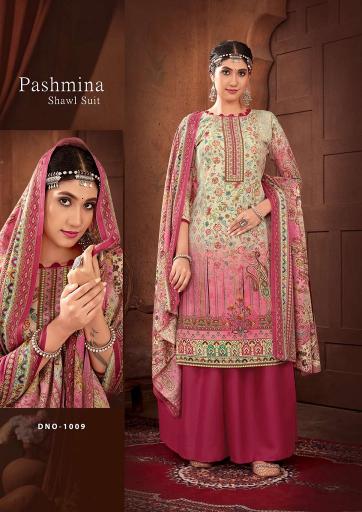 Sat Pashmina Vol 16 Designer Dress Material With Shawl Collection