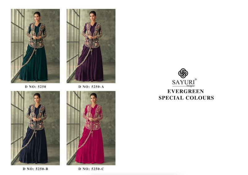 Sayuri Evergreen Special 5250 Colours Designer Gown Collection