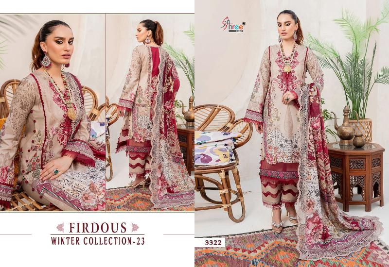 Shree Firdous Winter Collection 23 Embroidered Pashmina Salwar Kameez