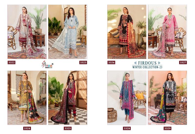 Shree Firdous Winter Collection 23 Embroidered Pashmina Salwar Kameez