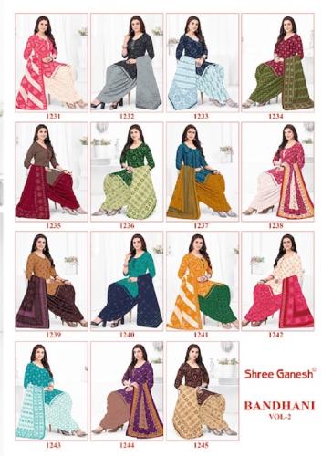 Shree Ganesh Bandhni Vol 2 Patiyala Special Dress Material Collection