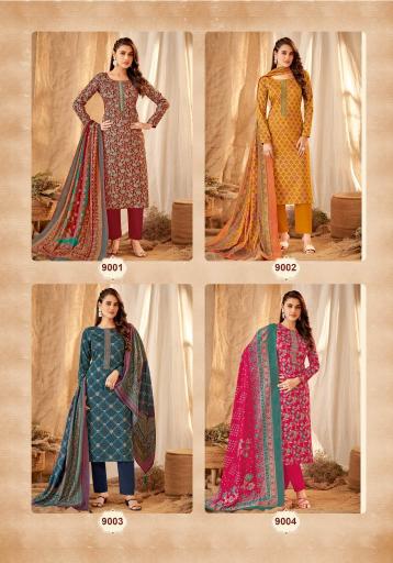 Suryajyoti Kalki Vol 9 Jaam Satin Printed Dress Material