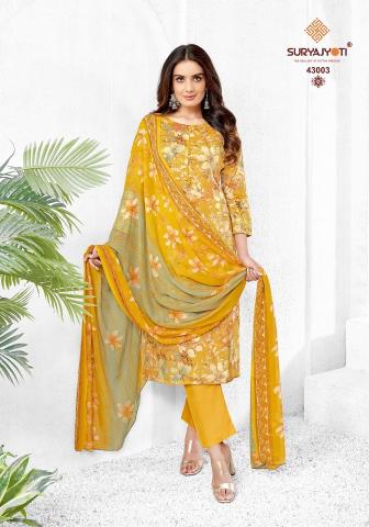 Suryajyoti Naisha Vol 43 Jam Satin Dress Material Collection