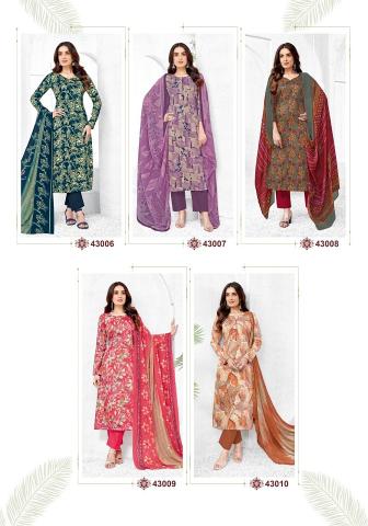 Suryajyoti Naisha Vol 43 Jam Satin Dress Material Collection