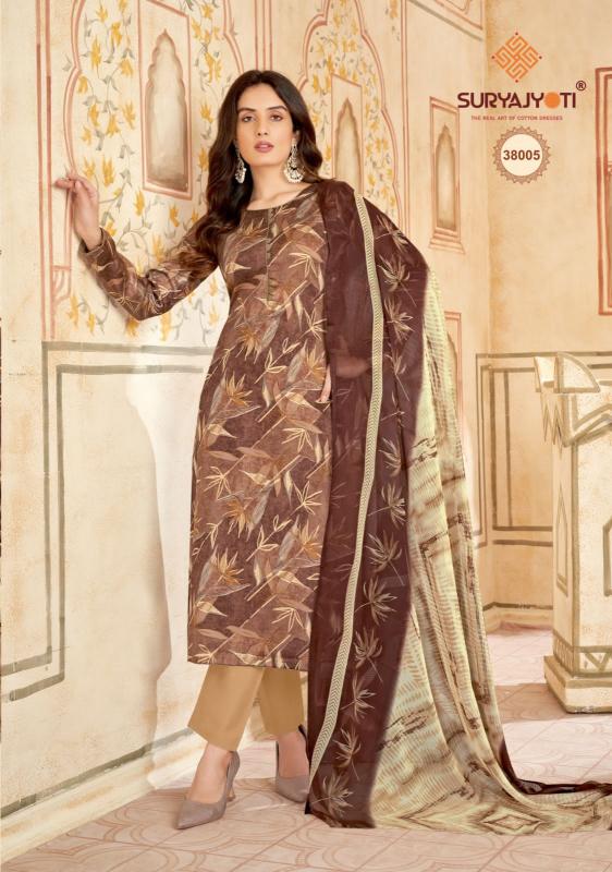 Suryajyoti Naishaa Vol 38 Satin Cotton Dress Material Collection