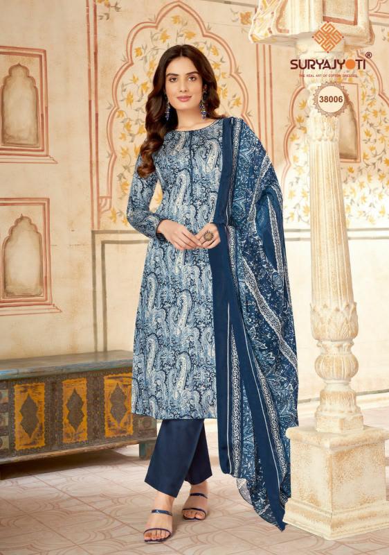 Suryajyoti Naishaa Vol 38 Satin Cotton Dress Material Collection