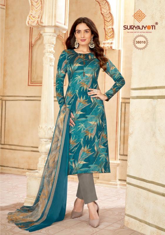 Suryajyoti Naishaa Vol 38 Satin Cotton Dress Material Collection