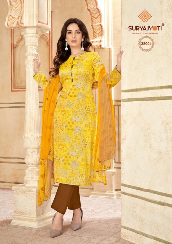 Suryajyoti Naishaa Vol 38 Satin Cotton Dress Material Collection