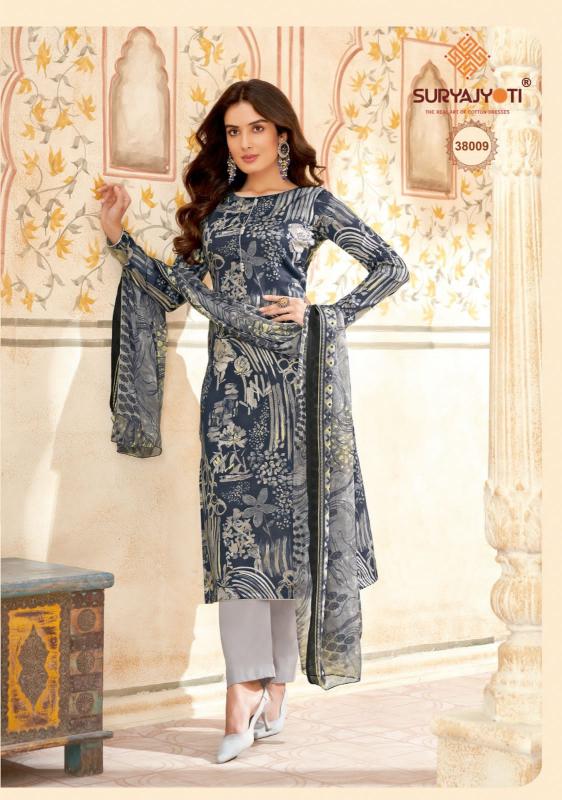 Suryajyoti Naishaa Vol 38 Satin Cotton Dress Material Collection