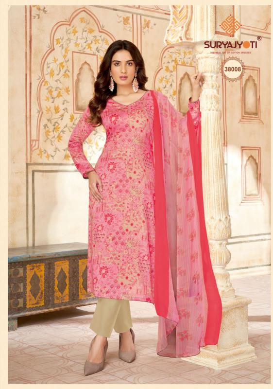 Suryajyoti Naishaa Vol 38 Satin Cotton Dress Material Collection