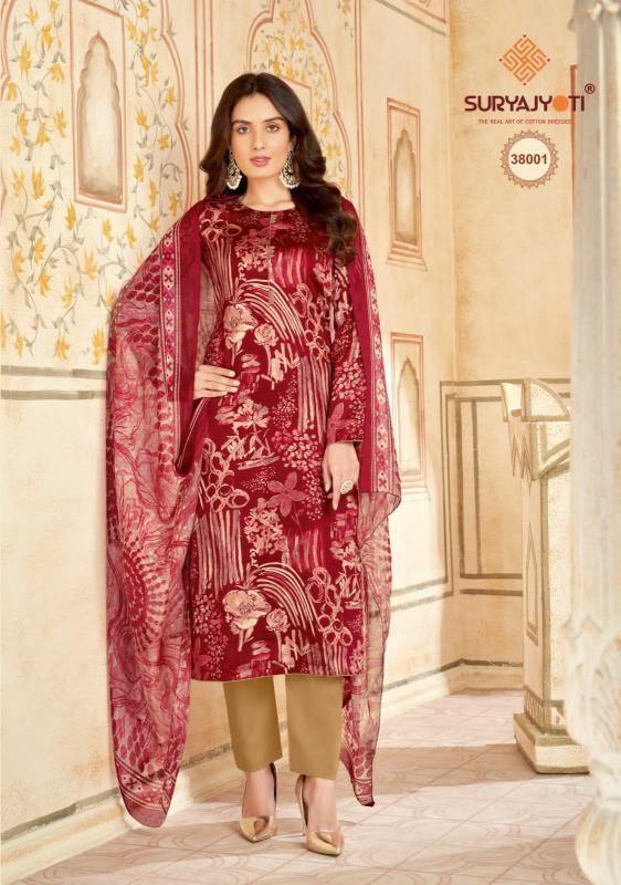 Suryajyoti Naishaa Vol 38 Satin Cotton Dress Material Collection