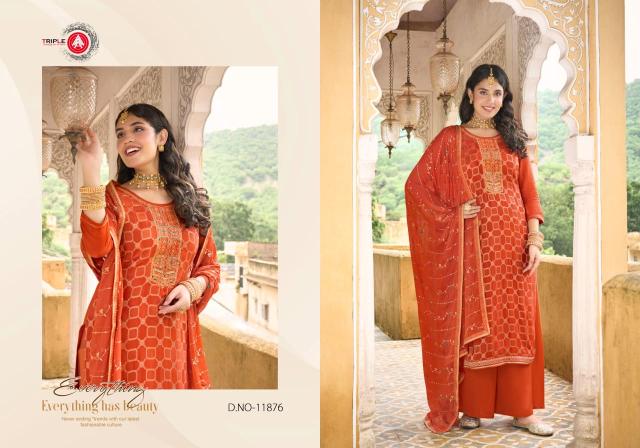 Triple Aaa Aabha Viscose Fancy Dress Material Collection