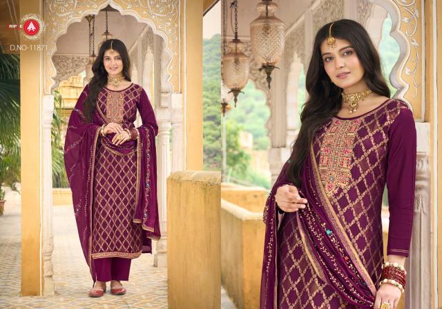 Triple Aaa Aabha Viscose Fancy Dress Material Collection