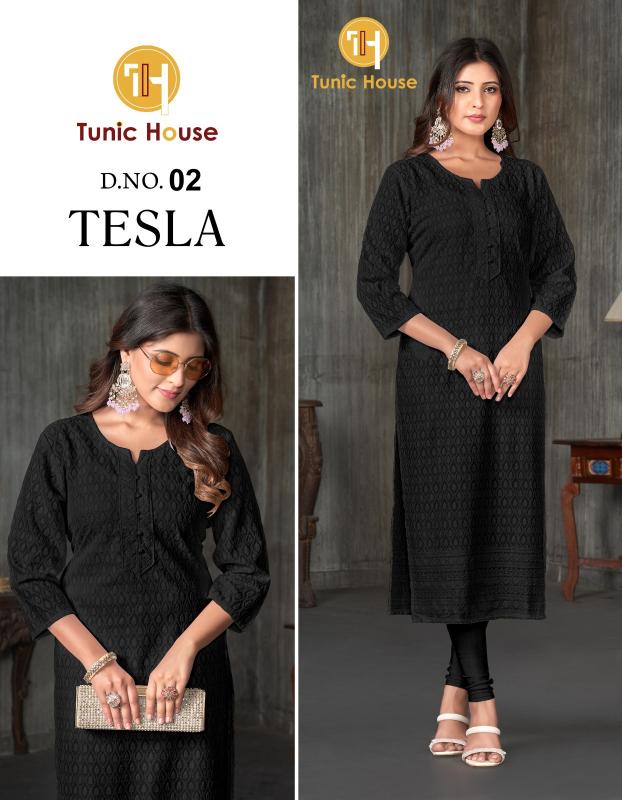 Tunic House Tesla Viscous Rayon Designer Kurti Collection