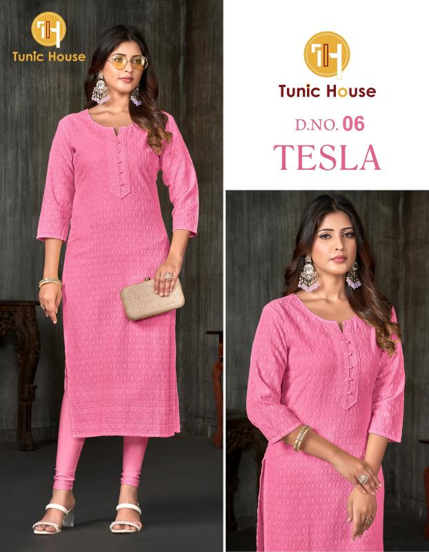 Tunic House Tesla Viscous Rayon Designer Kurti Collection