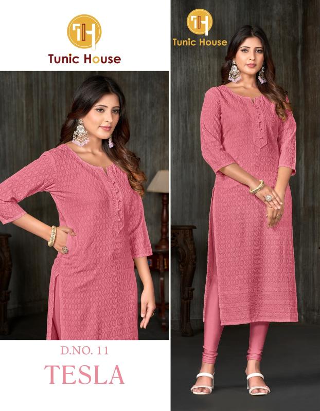 Tunic House Tesla Viscous Rayon Designer Kurti Collection