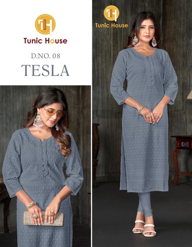 Tunic House Tesla Viscous Rayon Designer Kurti Collection