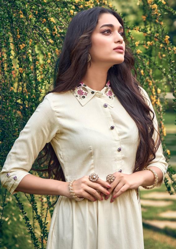 Vitara Sentro long Cotton Weaving Kurtis Collection