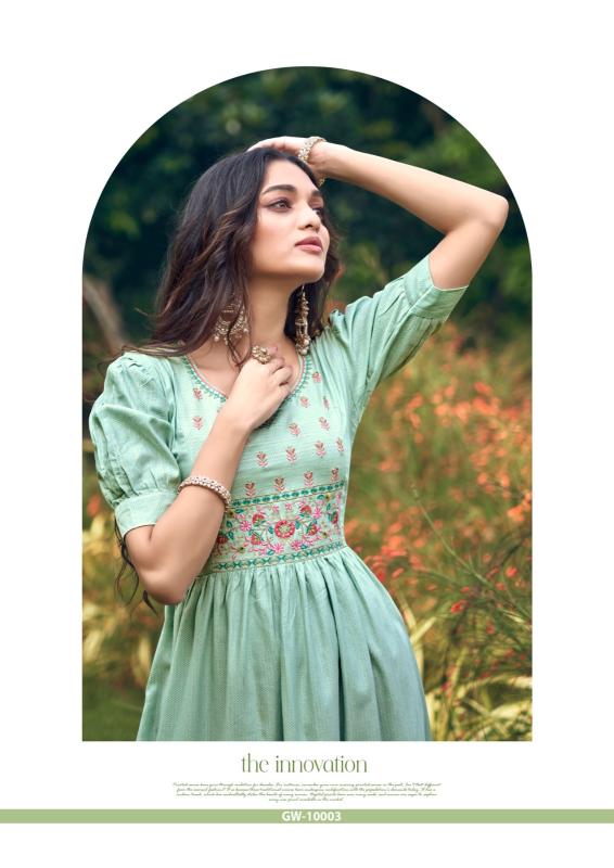 Vitara Sentro long Cotton Weaving Kurtis Collection