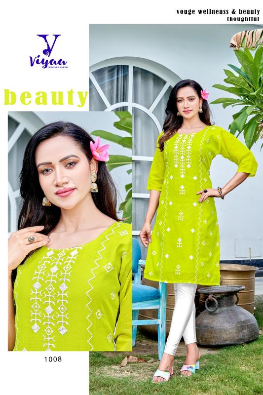 Viyaa Rang Rasiya Vol 1 Chanderi Casual Wear Kurti Collection