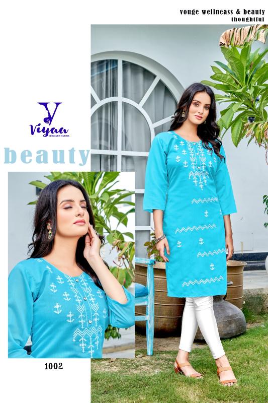 Viyaa Rang Rasiya Vol 1 Chanderi Casual Wear Kurti Collection