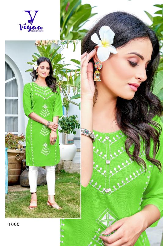 Viyaa Rang Rasiya Vol 1 Chanderi Casual Wear Kurti Collection