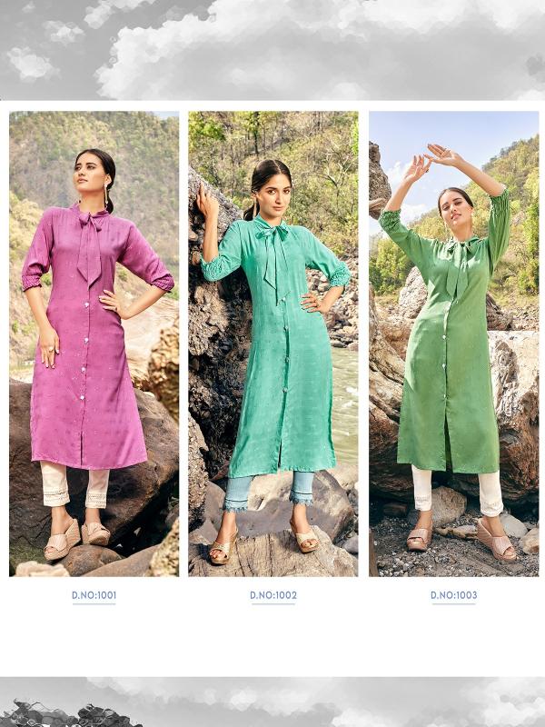 Wanna Jasmine 1001 Rayon Fancy Kurti Collection