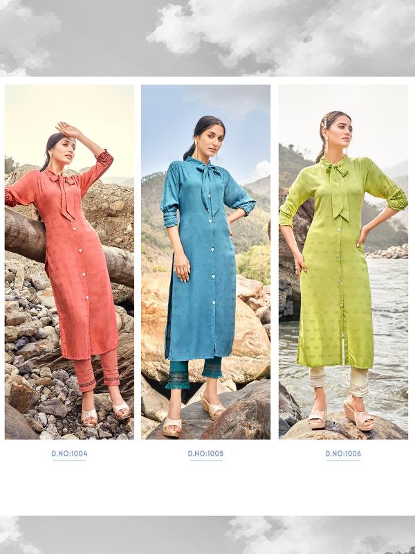 Wanna Jasmine 1001 Rayon Fancy Kurti Collection