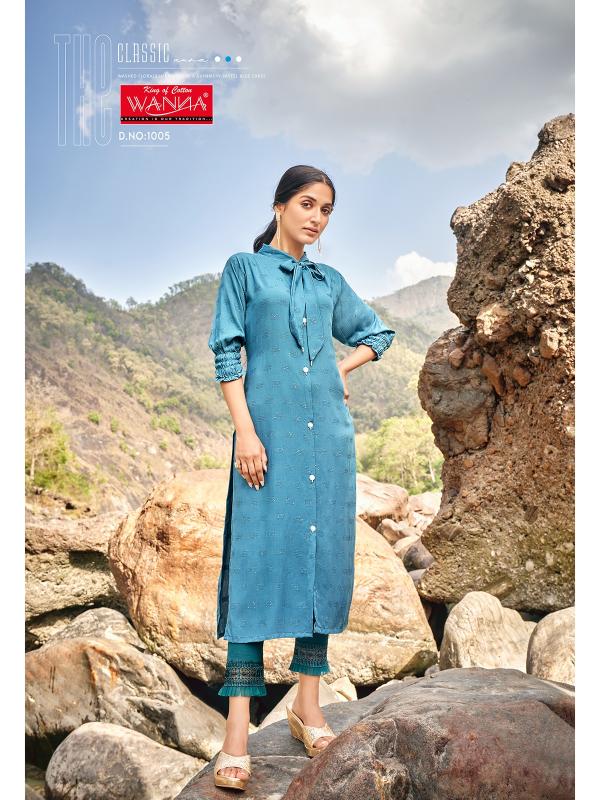 Wanna Jasmine 1001 Rayon Fancy Kurti Collection