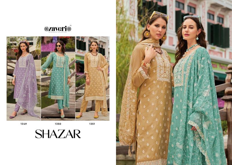 Zaveri Shazar Organza Embroidered Ready Made Collection