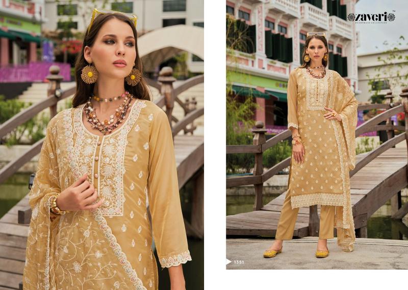 Zaveri Shazar Organza Embroidered Ready Made Collection