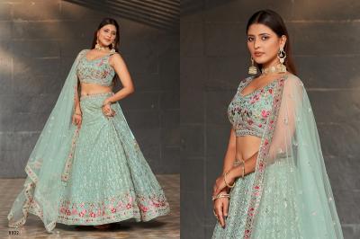 Zeel Golden Palm Designer Georgette Lehenga Collection