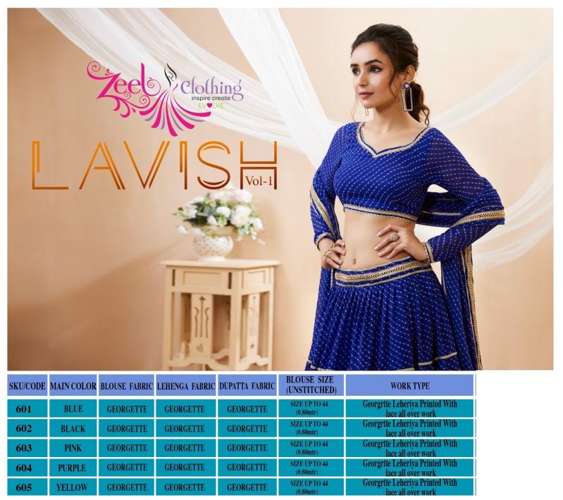 Zeel Lavish Vol 1 Georgette Designer Lehenga Collection