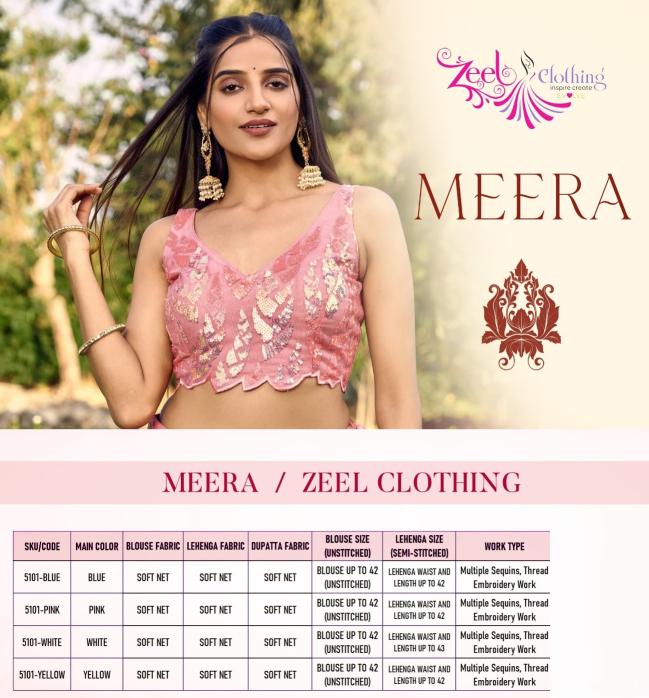 Zeel Meera Designer Net Lehenga Choli Collection