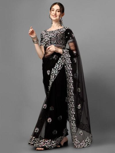 Zili 25 Net Seqeunce Embroidery Saree Collection