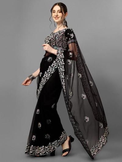 Zili 25 Net Seqeunce Embroidery Saree Collection