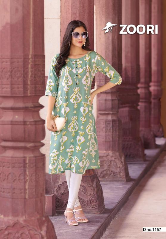 Zoori Akshara Vol 28 Rayon Printed Kurti Collection