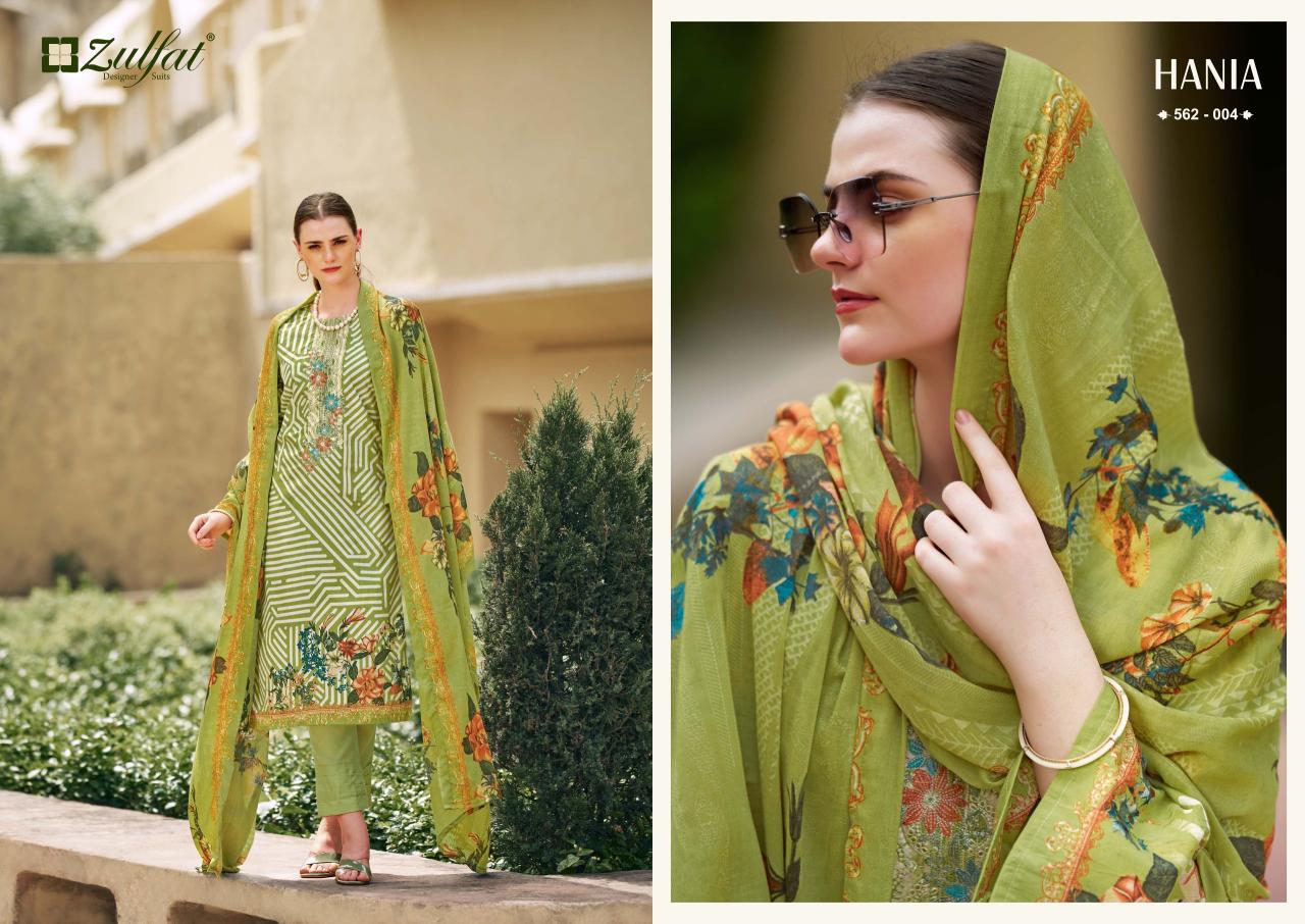 Zulfat Hania Cotton Printed Designer Dress Material Collection