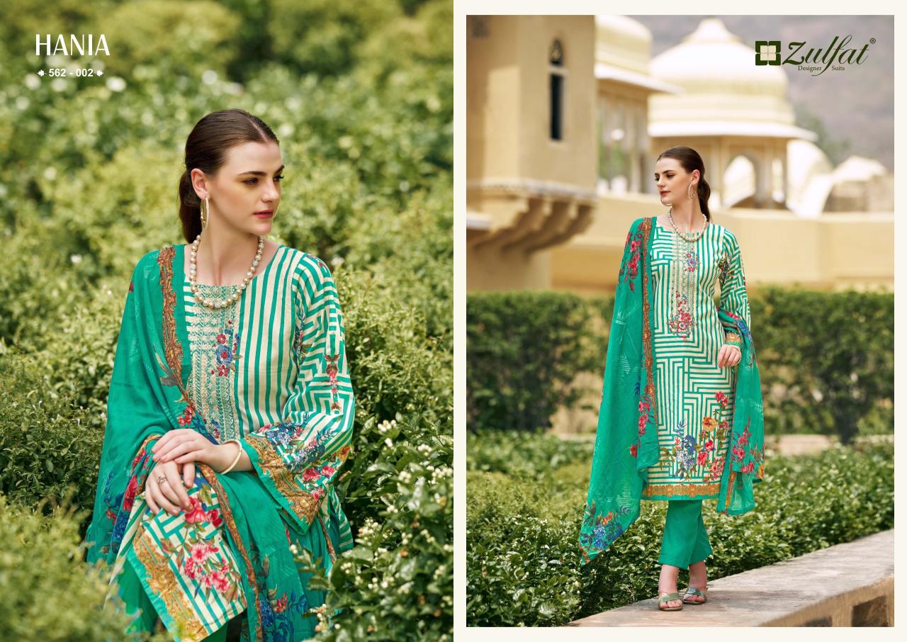 Zulfat Hania Cotton Printed Designer Dress Material Collection