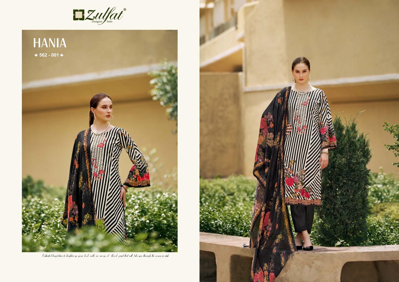 Zulfat Hania Cotton Printed Designer Dress Material Collection