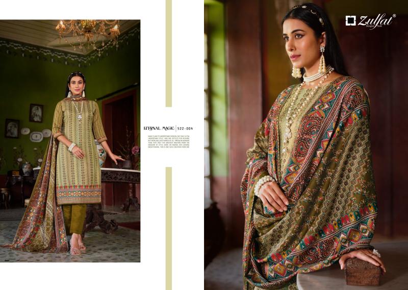 Zulfat Raabia Wool Pashmina Dress Material Collection