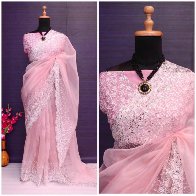 1168 Beautiful Designer Organza Silk Saree Collection