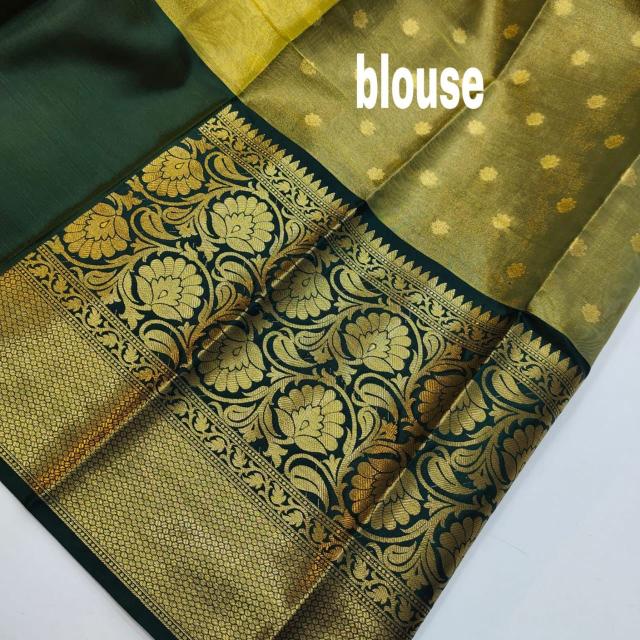 Aab Kanchivaram Green Silk Designer Saree Collection