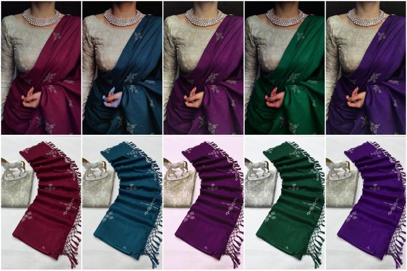 Aab Wine Casual Cotton Wear Saree Collection