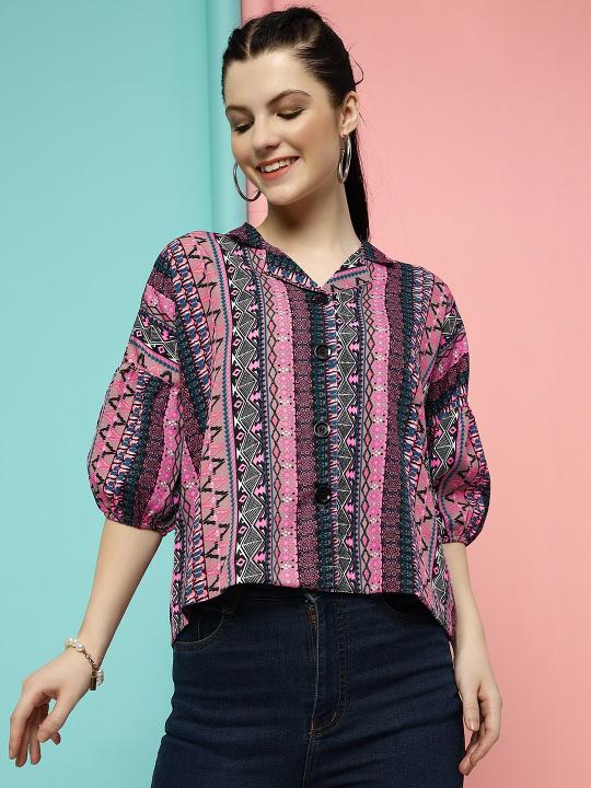 Aakruti Vol 38 Casual Women Crepe Printed Shirt